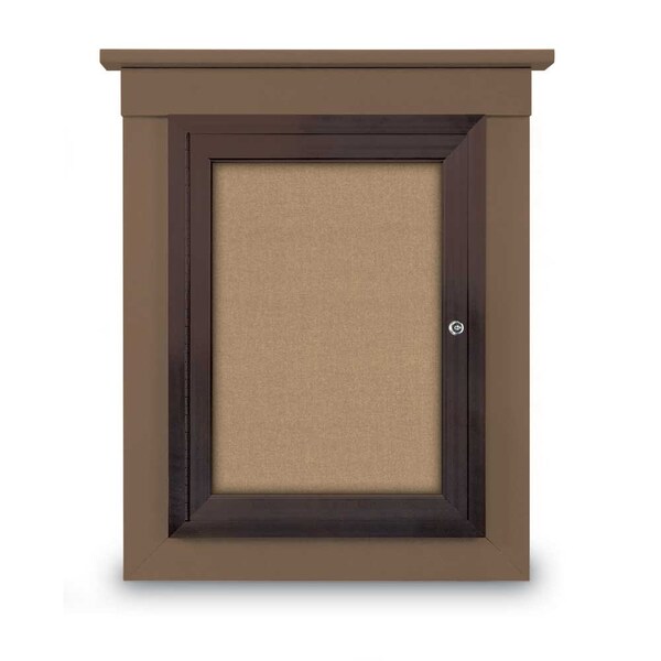 72"x36" 3-Door Enclosed Letterboard, Black Vinyl/Lt Oak